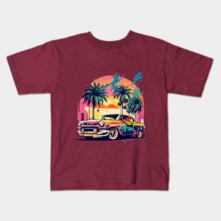 Low Rider On L.A. Street - Dusk Sunset 2 Kids T-Shirt